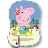 18个月后 - PEPPA PIG SHAPED PEPPA MUSIC， 高质量小猪佩奇幼儿拼图， 专为幼儿设计的拼图游戏， 12张大卡片。