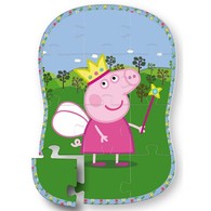 18个月后 - PEPPA PIG SHAPED PEPPA FAIRY， 高质量小猪佩奇幼儿拼图， 专为幼儿设计的拼图游戏， 12张大卡片。